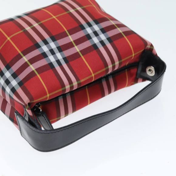 BURBERRY Nova Check Hand Pouch Nylon Red Auth yk12413 - Picture 5 of 16